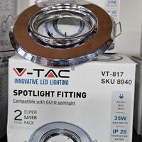 Portafaretto da incasso orientabile cromato