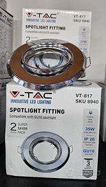 Portafaretto da incasso orientabile cromato