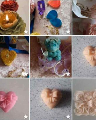 candeline saponette e accessori in cera di soia 