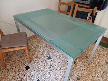 tavolo vetro temperato allungabile tipo calligaris