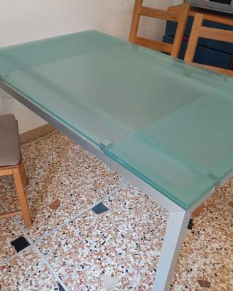 tavolo vetro temperato allungabile tipo calligaris