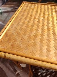 tavolo bamboo 140x80 + 4 sedie 