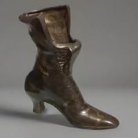 Stivaletto donna scarpa antica in bronzo brunito