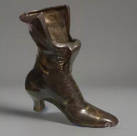 Stivaletto donna scarpa antica in bronzo brunito