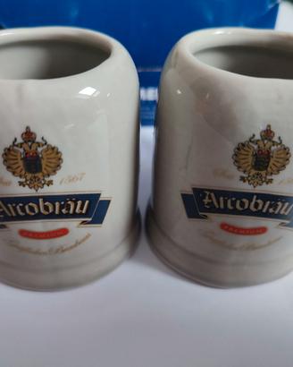 2x SET ARCOBRAU SCHNAPSGLASER MINI BOCCALE BIRRA 