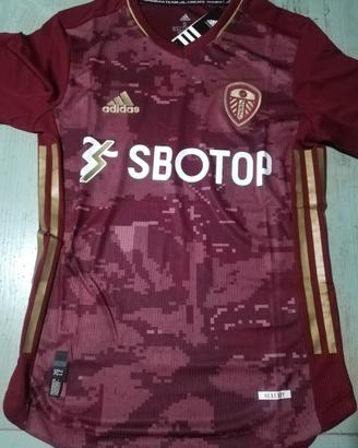 Maglia leeds United Away Jersey Gold Red S