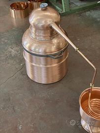 Alambicco distillatore 60 litri a serpentina, rame