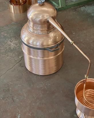 Alambicco distillatore 60 litri a serpentina, rame