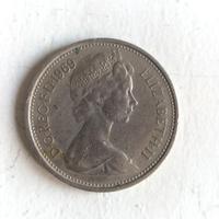 Moneta,RegnoUnito,5 New Pence ,Elizabeth II, 1969