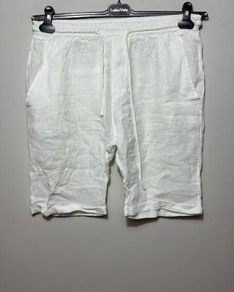 Shorts Uomo Lino Bianco