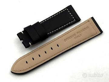 Cinturino Officine Panerai Cuoio Nero 22mm