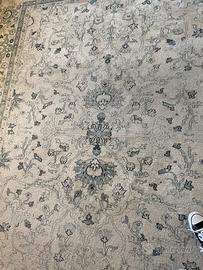 Tappeto qualita ziegler   beige e verde tiffany