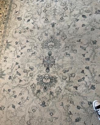 Tappeto qualita ziegler   beige e verde tiffany