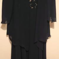 Abito elegante lungo e blazer navy blue