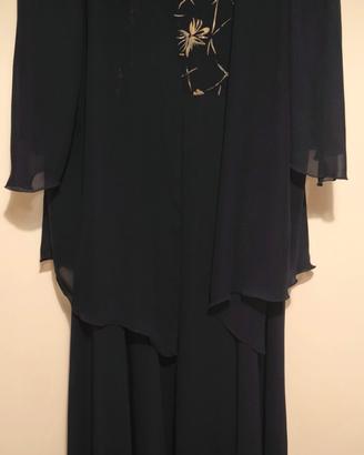 Abito elegante lungo e blazer navy blue
