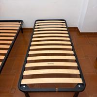 rete singola con doghe + materasso