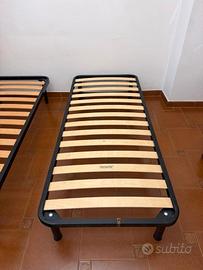 rete singola con doghe + materasso