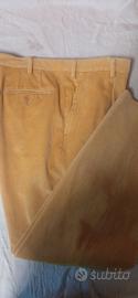 Pantaloni uomo di velluto a coste giallo senape