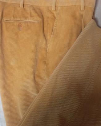 Pantaloni uomo di velluto a coste giallo senape