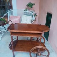 carrello portavivande in legno