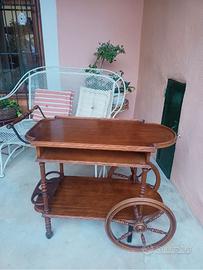 carrello portavivande in legno