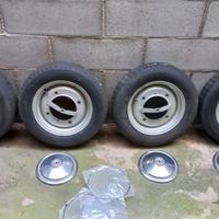 4 Cerchi 8 pneumatici 125-12 nuovi FIAT 500 L 1970