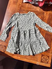 Vestito bambina maniche lunghe gonna 5 6 anni H&M