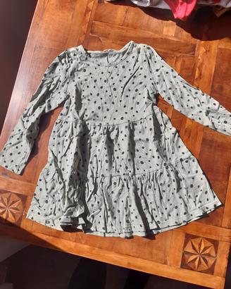 Vestito bambina maniche lunghe gonna 5 6 anni H&M