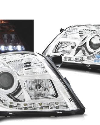 FARI PER OPEL VECTRA C 02-05 LUCE DIURNA A LED CRO