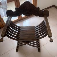 Sedia e mobile antico 800 fatti a mano in noce