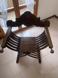 Sedia e mobile antico 800 fatti a mano in noce