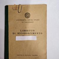 Libretto Universitario Palermo 1953
