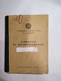Libretto Universitario Palermo 1953