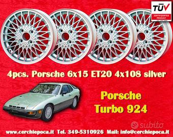 4 pz. cerchi Porsche 924 6x15 ET20 924 924S