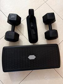 Pedana regolabile + 2 manubri + fascia x addome