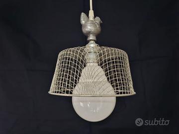 COPPIA LAMPADARI A SOSPEN. INDUSTRIAL/COUNTRY CHIC