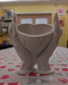Vaso mani-cuore in PLA
