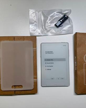 xteink x3 BIANCO con cover e adattatore USB C