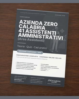 Manuale Concorso Azienda Zero Calabria 41 Completa