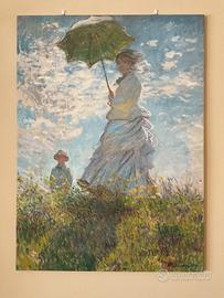 Due grandi quadri canvas Monet e Renoir 135x99 cm
