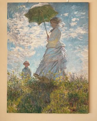 Due grandi quadri canvas Monet e Renoir 135x99 cm