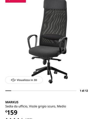 Sedia da ufficio ergonomica Ikea Markus