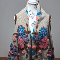 mantella smanicata di lana 100%