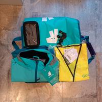 Kit Deliveroo nuovo: zaino termico e accessori