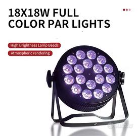 Par Led 18x18w RGBWAUV 6IN1 Alluminio Powercon
