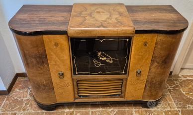 Radio Geloso G76R a valvole con mobile bar anni 40