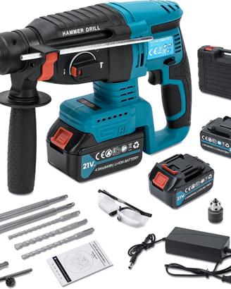 Martello perforatore a batteria, 21 V, 4000 mAh, D