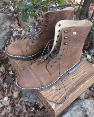 Stivali Sembra Boots Pelle Cap Toe Heritage Tg 39