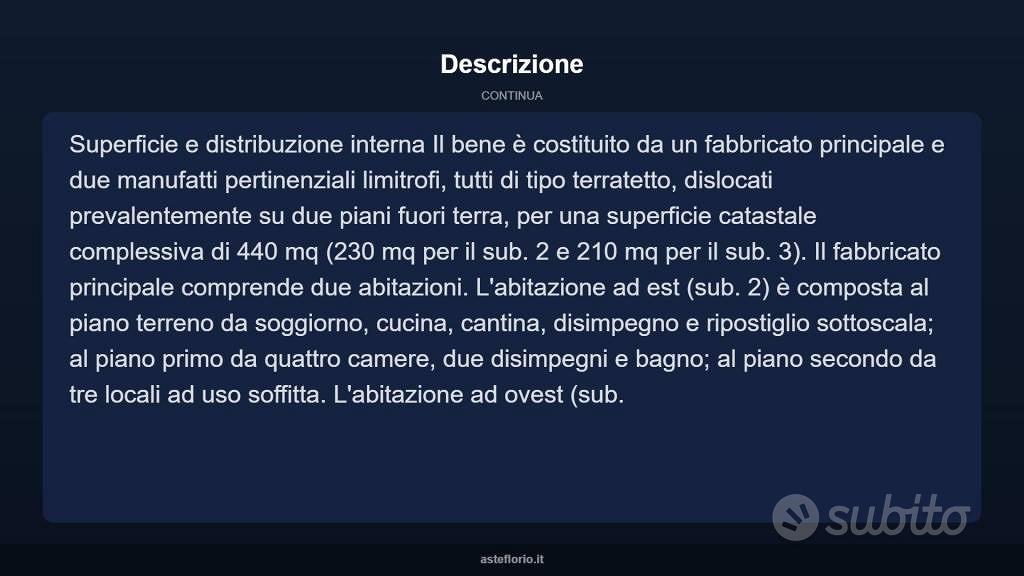 Immobile in asta di 440 m² con più di 5 locali a P - Vista 4