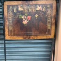 Letto antico Matrimoniale In ferro con dipinti